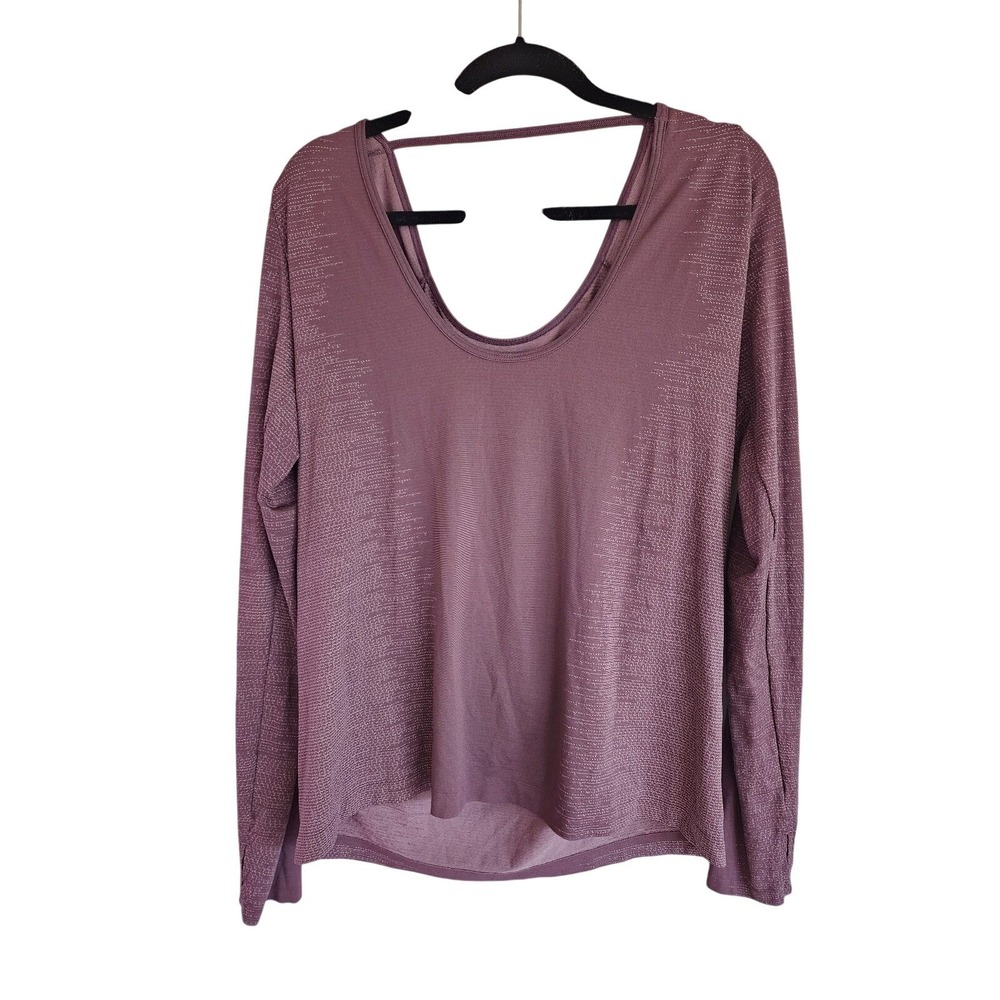 Under Armour Women's Threadborne Seamless Long Sleeve Tee Pixel Purple Large
